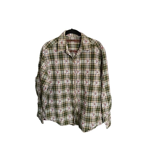 Unbranded men’s long sleeve, printed button, front flannel size medium - Picture 2 of 4